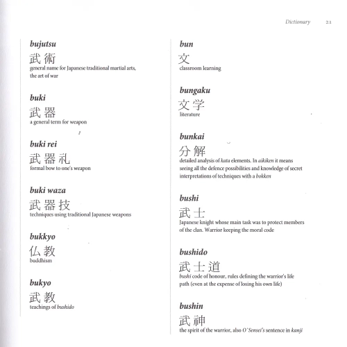 Aikido Dictionary JPN EN