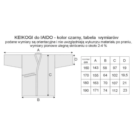 Keikogi, Bluza Do Iaido 180