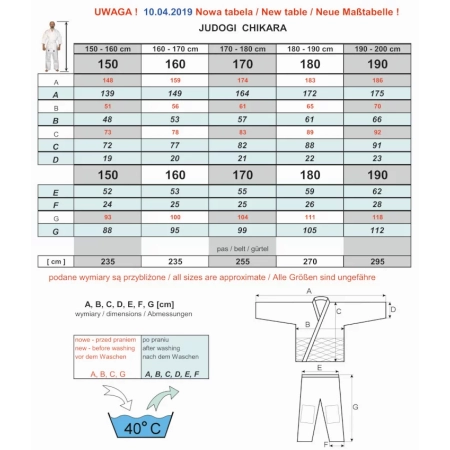 Judogi Chikara 450 G Niebieskie 150 cm