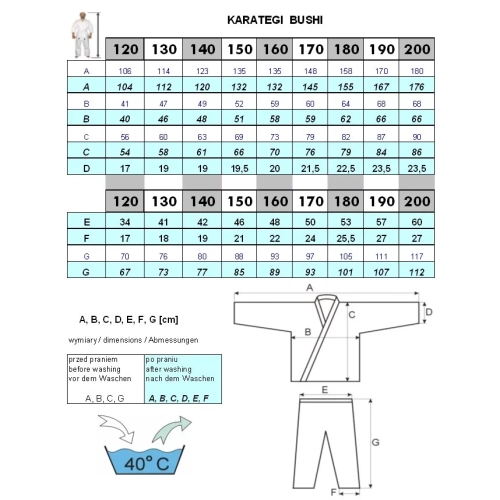 Karatega Student Bushi 170 cm