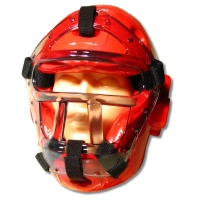 Kask Piankowy Z Kratą XL Czerwony
