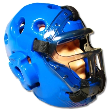 Kask Piankowy Z Kratą S Niebieski