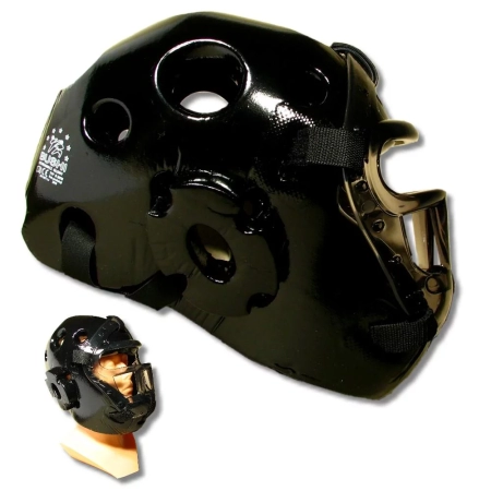 Kask Piankowy Z Kratą S Czarny