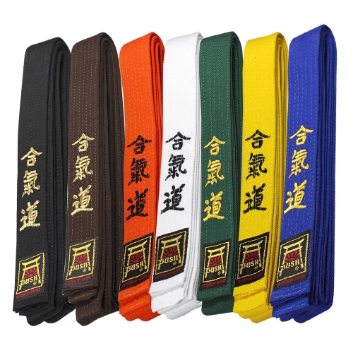 Pasy Aikido z Haftem 280 cm Czarny