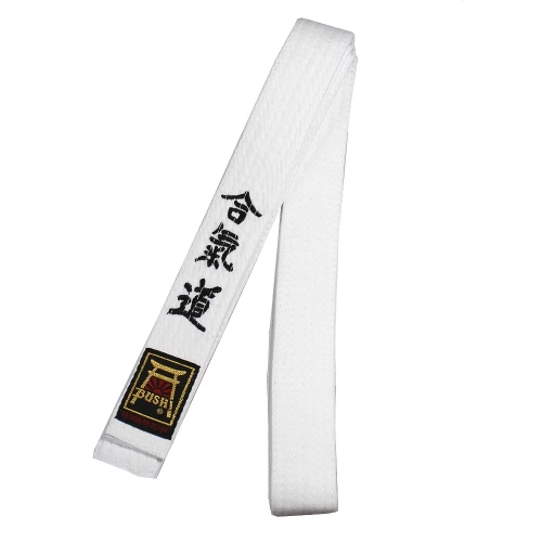 Pasy Aikido z Haftem 260 cm Biały