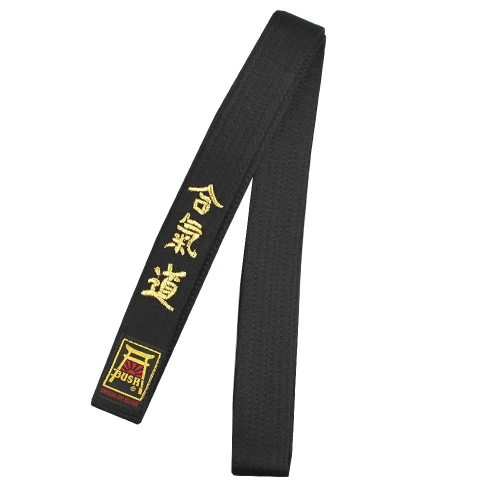 Pasy Aikido z Haftem 280 cm Czarny