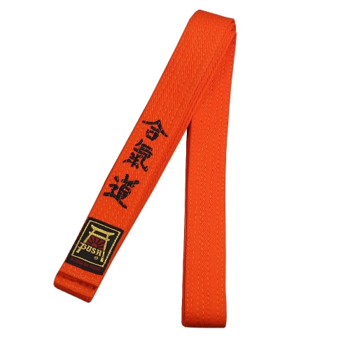 Pasy Aikido z Haftem 280 cm Pomarańczowy