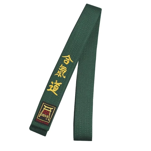 Pasy Aikido z Haftem 280 cm Zielony