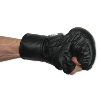 Rękawice Do MMA Skóra Naturalna Czarne S