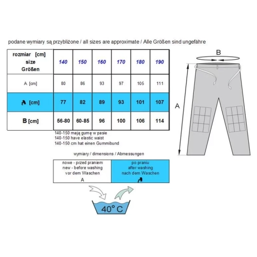 Spodnie Do Judo, Aikido 160 cm