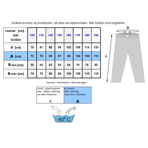 Spodnie Treningowe Bushi Krav Maga 150 cm