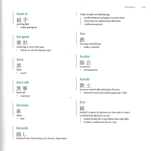 Terminology Used in the art of Aikido JPN EN PL